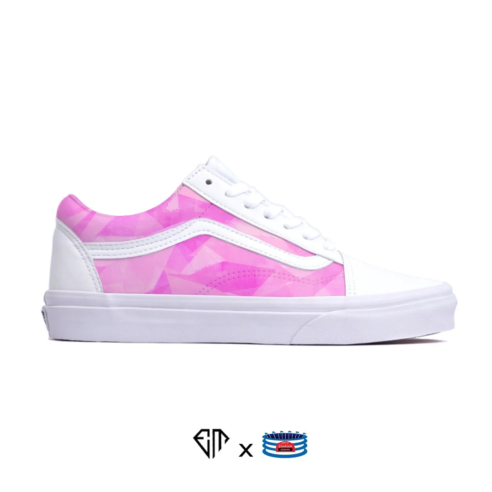 "Pink Prism" Vans Canvas Old School Shoes