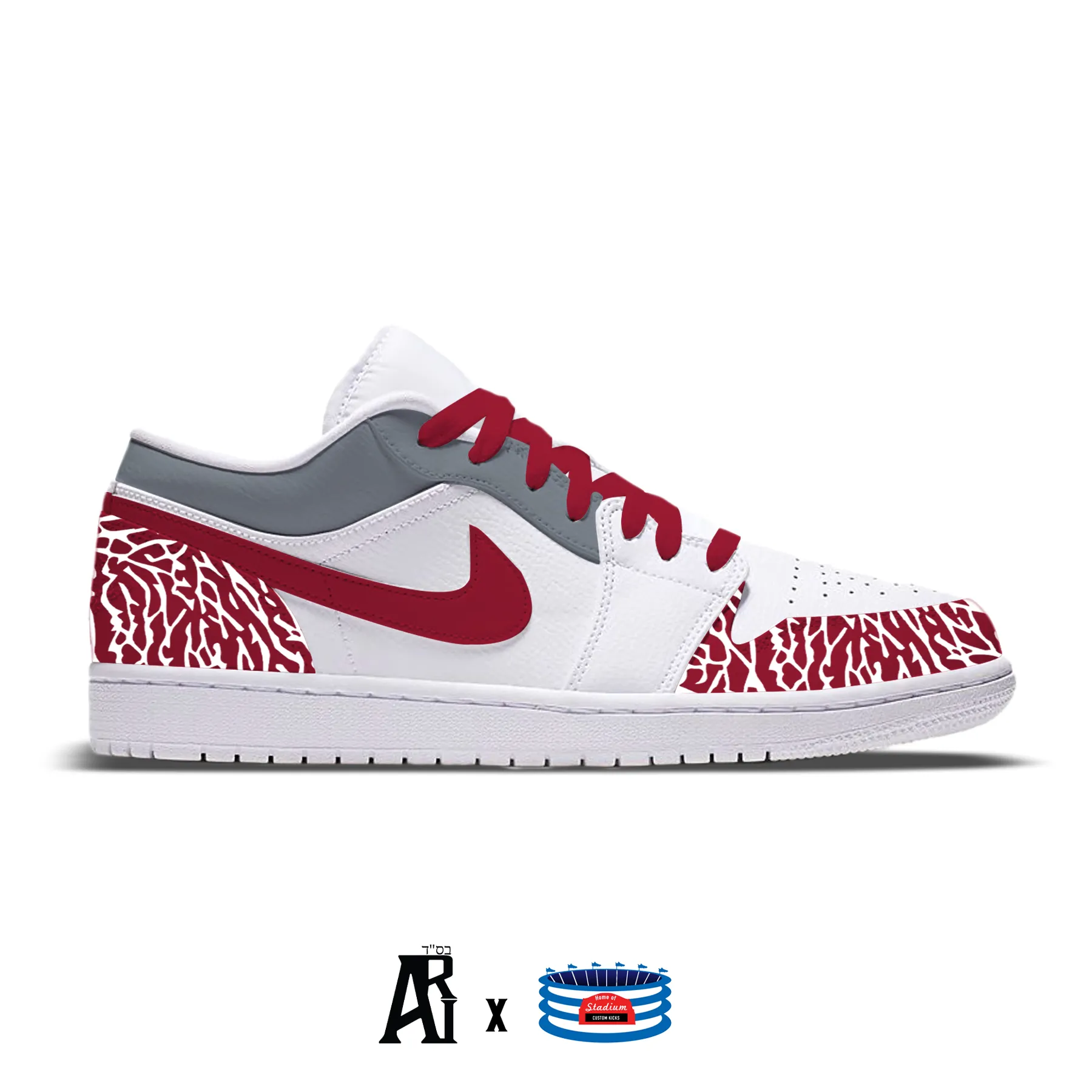 "Tide" Jordan 1 Low Shoes