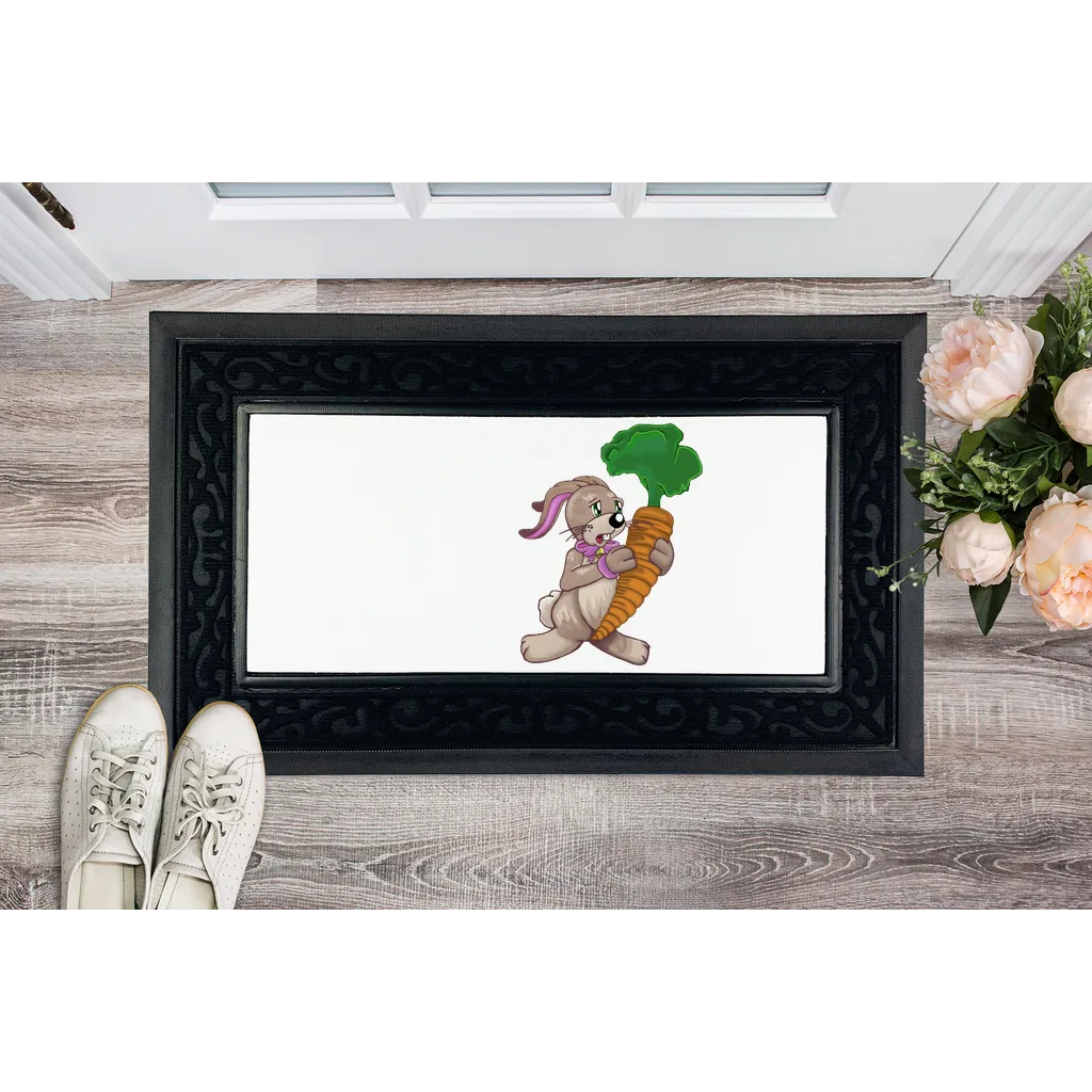 RabbitwithCarrot Sublimation Heavy Duty Door Mat