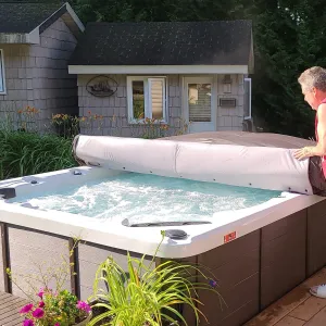 Rolling Spa Cover - Grand Bend - Brown