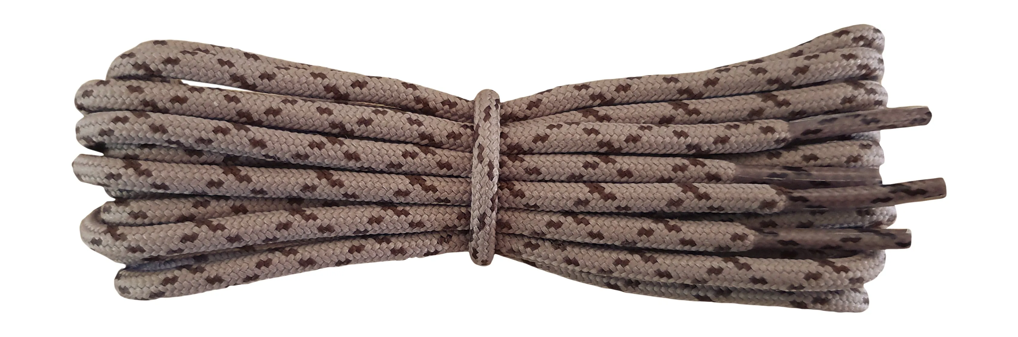 Round 3 mm Shoelaces Oatmeal with Brown flecks for walking shoes or trainers