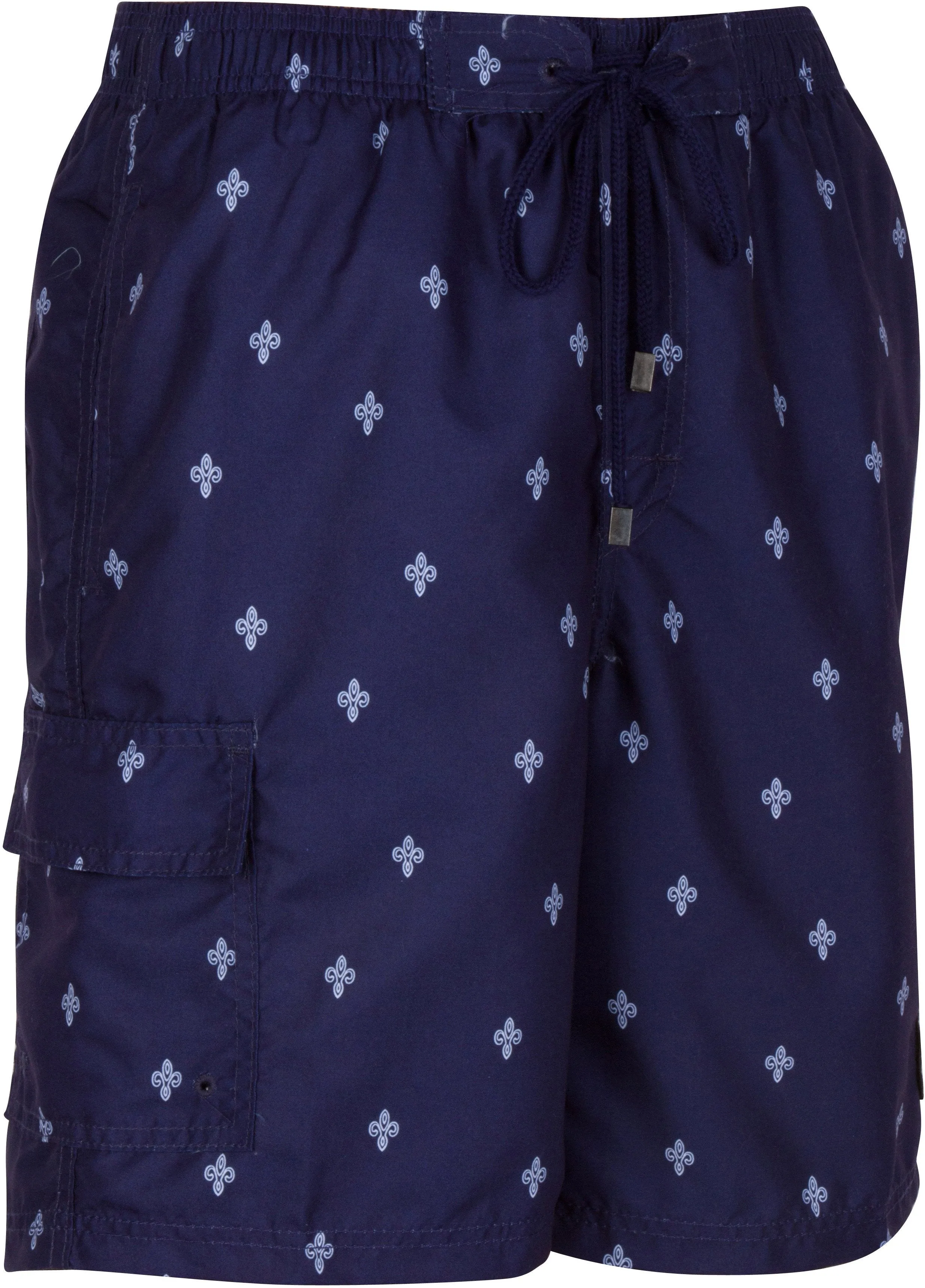 Sakkas Keone Fleur De Lis Patch Pocket Swim Trunk/Boardshort