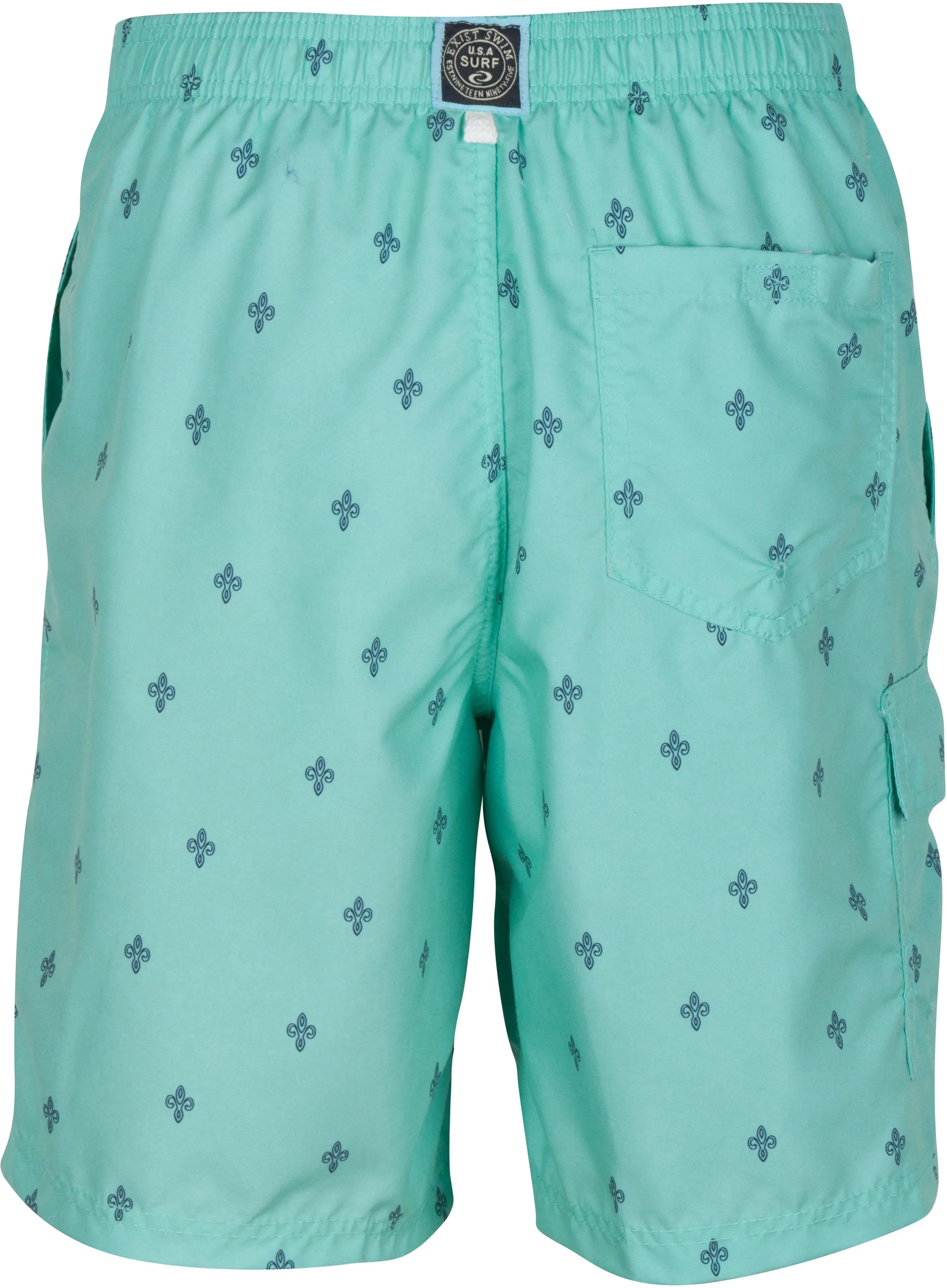 Sakkas Keone Fleur De Lis Patch Pocket Swim Trunk/Boardshort