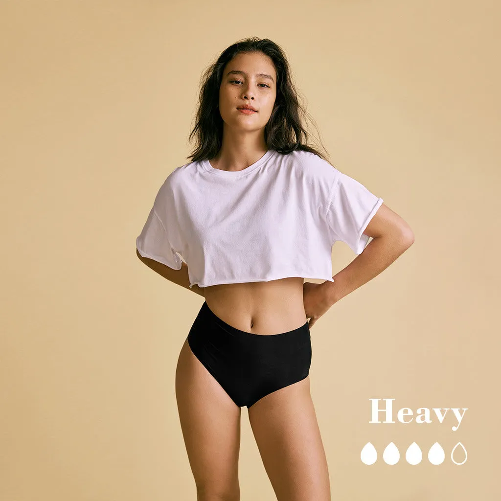 Seamless Period Panties - High Waisted Brief- Heavy Flow