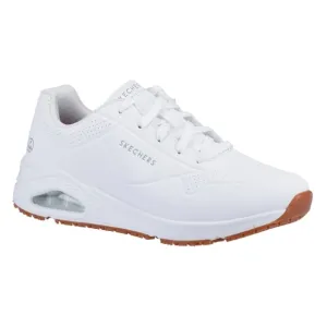 Skechers Mens UNO Slip Resistant Trainers 47.5 White - BA156-47.5