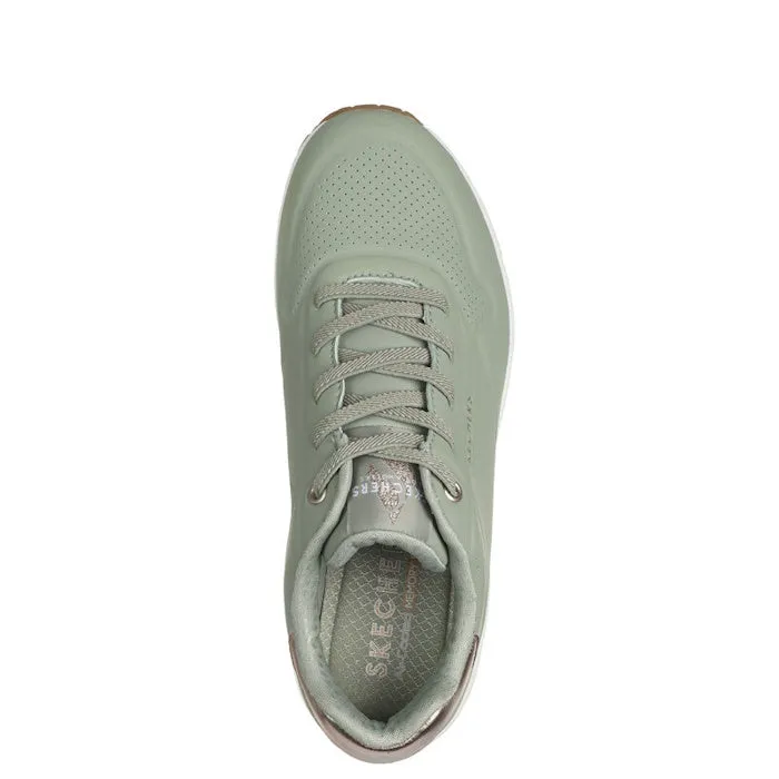 Skechers Uno Shimmer Away Sage Trainer Pull On