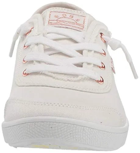 Skechers Women's Bobs B Cute Sneaker, White Canvas