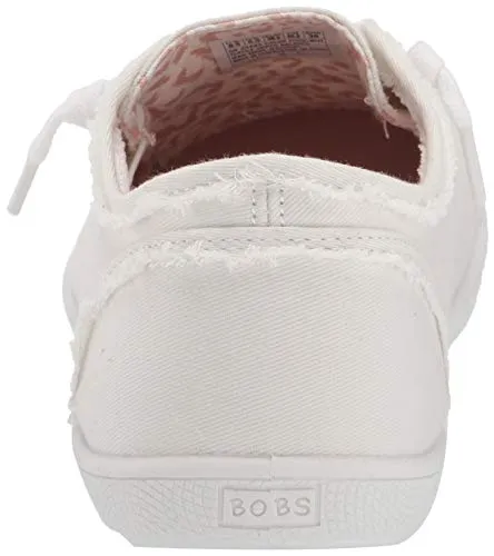 Skechers Women's Bobs B Cute Sneaker, White Canvas