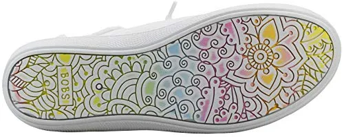 Skechers Women's Bobs B Cute Sneaker, White Canvas