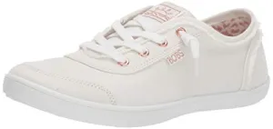 Skechers Women's Bobs B Cute Sneaker, White Canvas