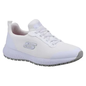 Skechers Womens Slip Resistant Squad Trainers White 41 - BA154-41