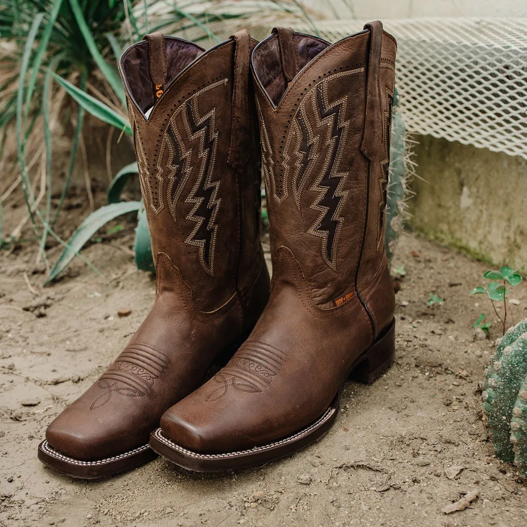 Square Toe Cowboy Boots Brown | Men's Square Toe Boots (H50027)