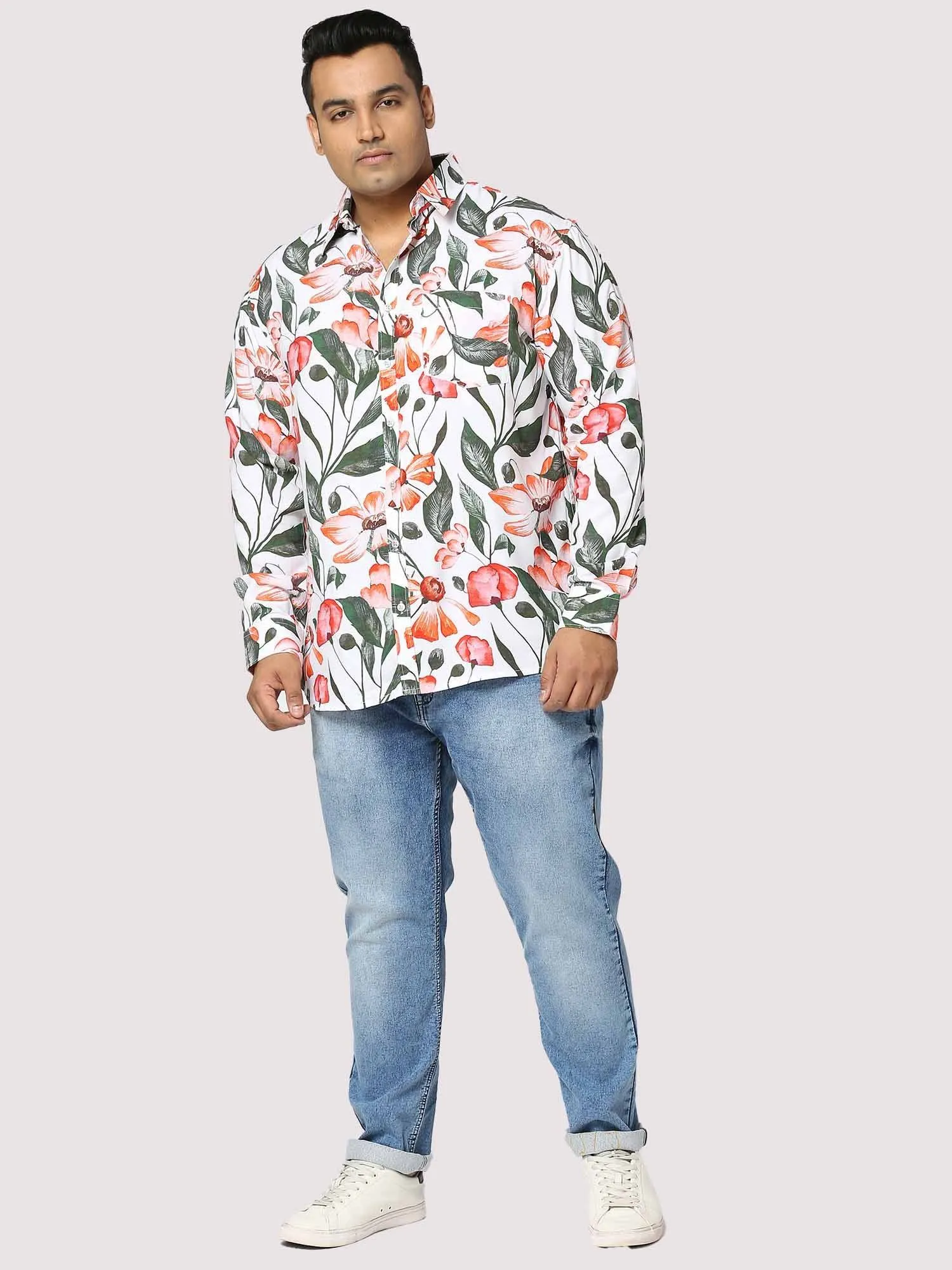 Summer Digital Printed Full Sleeve Men's Plus Size