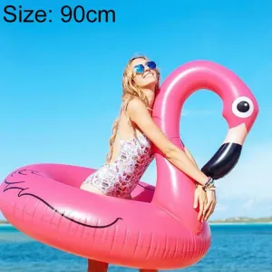 Summer Inflatable Flamingo Shaped Float Pool Lounge Swimming Ring Floating Bed Raft, Size: 90cm