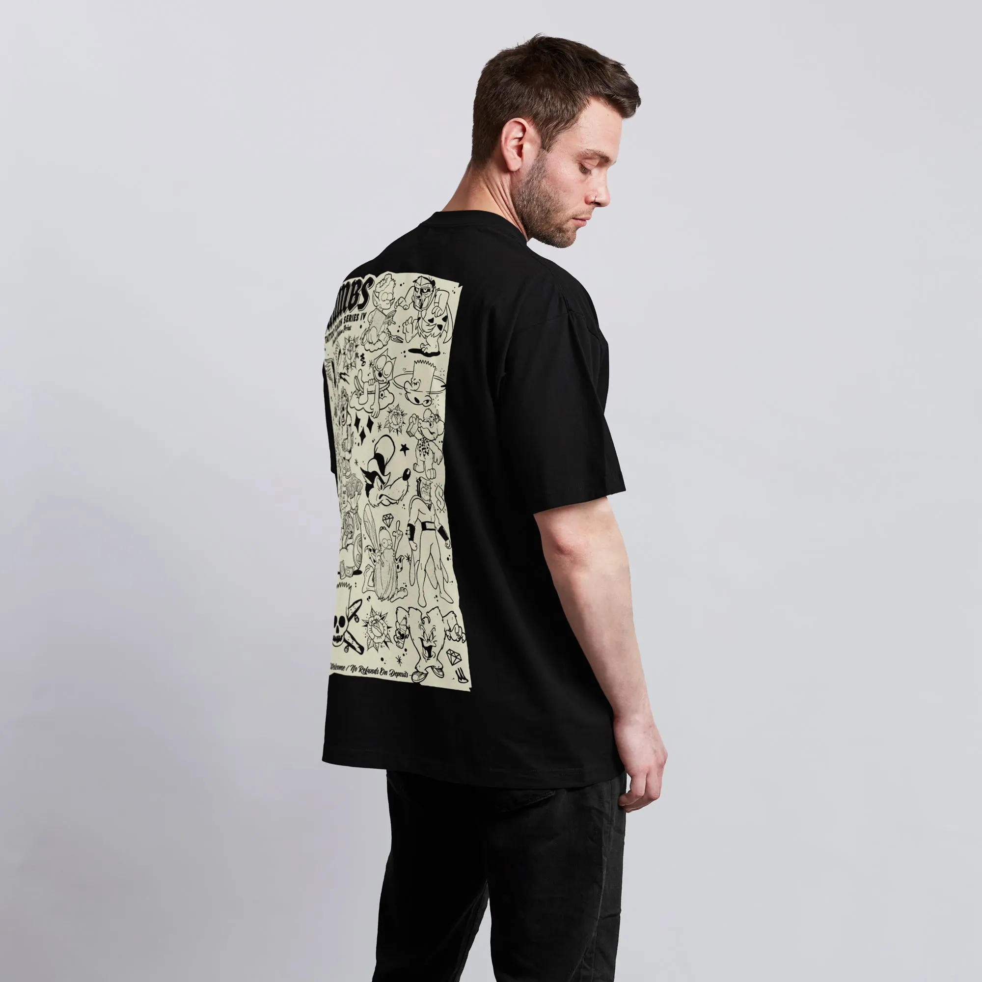 Thumbs Tattoo Flash Series IV T-Shirt Black