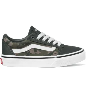 Vans Kids Ward Low Rise Canvas Trainers - Grey/Black