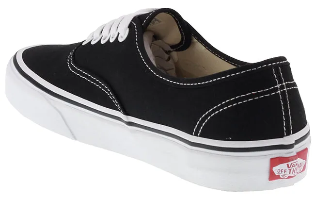 Vans Trainers Mens Authentic Black White