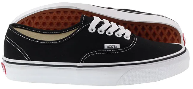 Vans Trainers Mens Authentic Black White