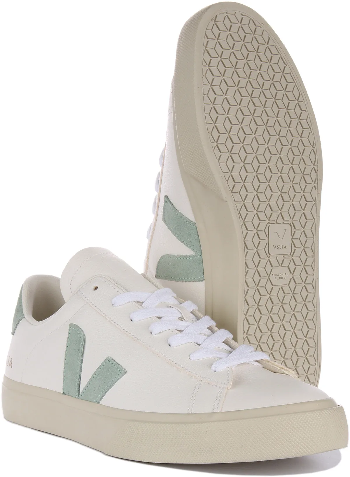 Veja Campo Chrome free In White Green For Women