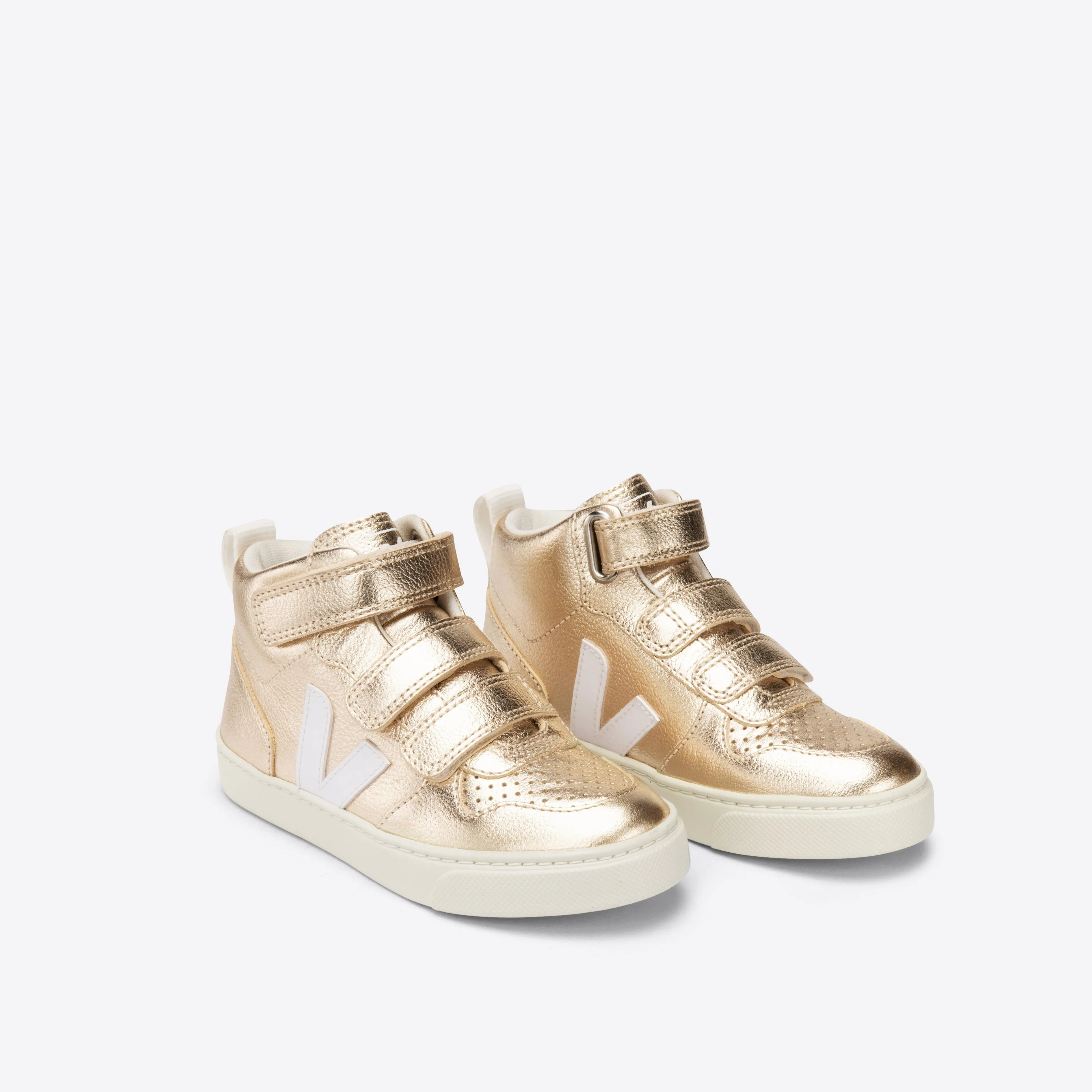 Veja V-10 Mid Chromefree Leather Platine_White