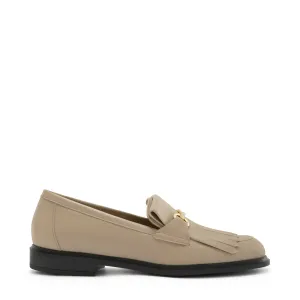 Vendôme Lave taupe calfskin leather loafers