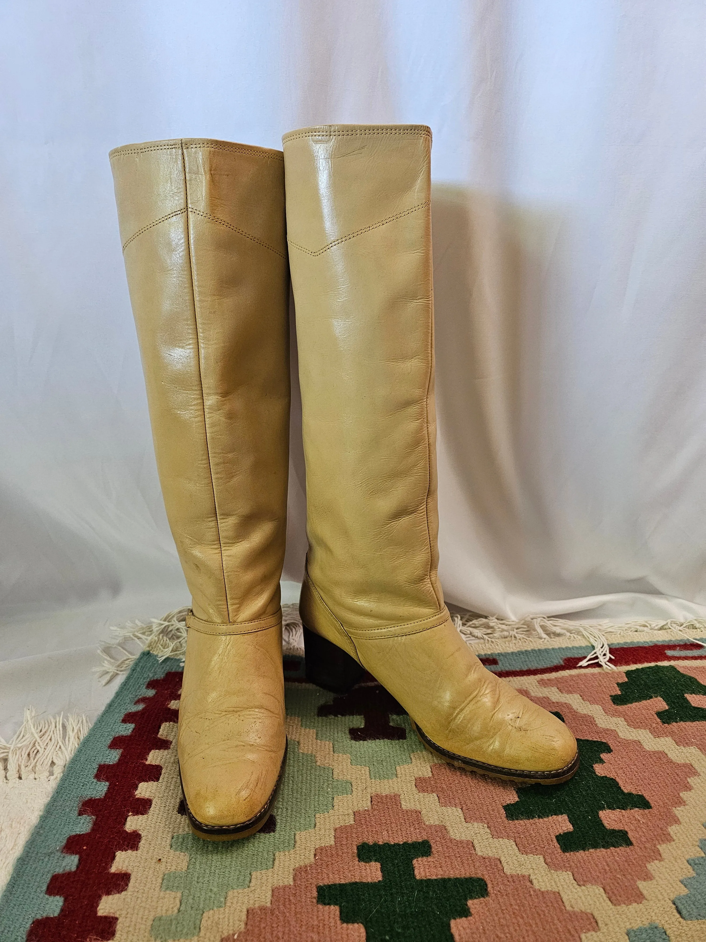 Vintage Paqueta Brazilian 70s tall boots size 8.5