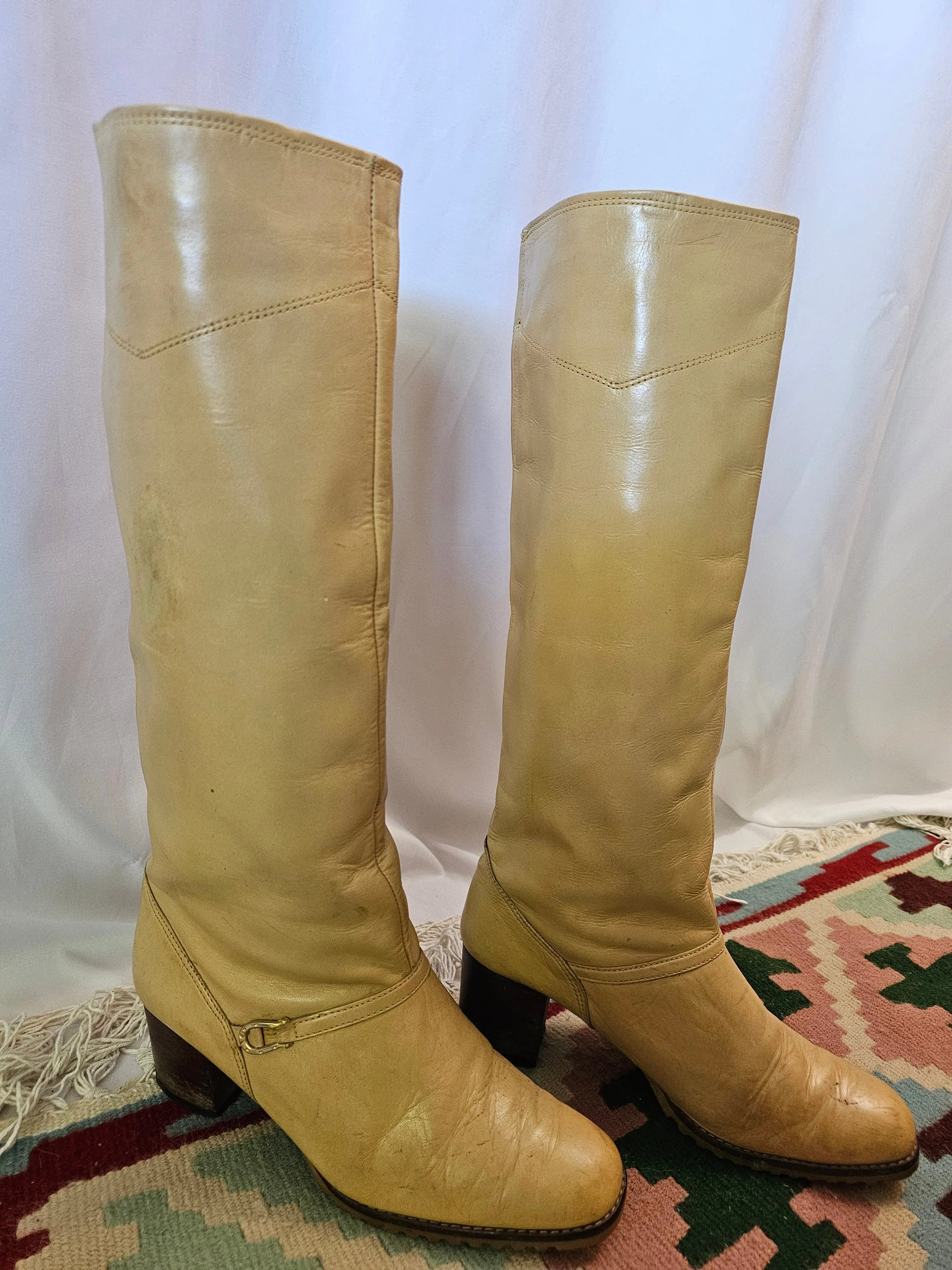 Vintage Paqueta Brazilian 70s tall boots size 8.5