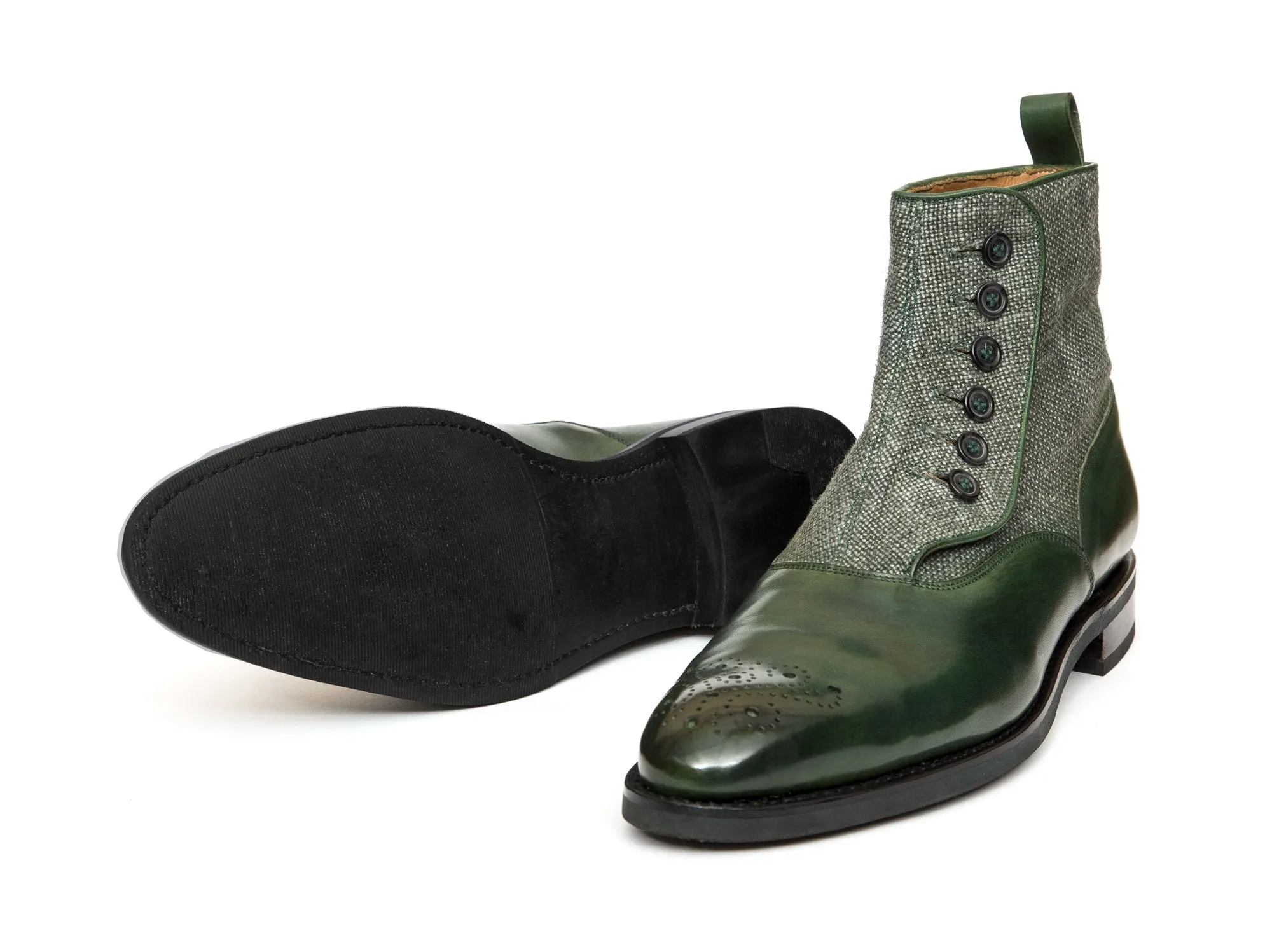 Westlake - MTO - Forest Green Calf / Military Canvas - NGT Last - City Rubber Sole