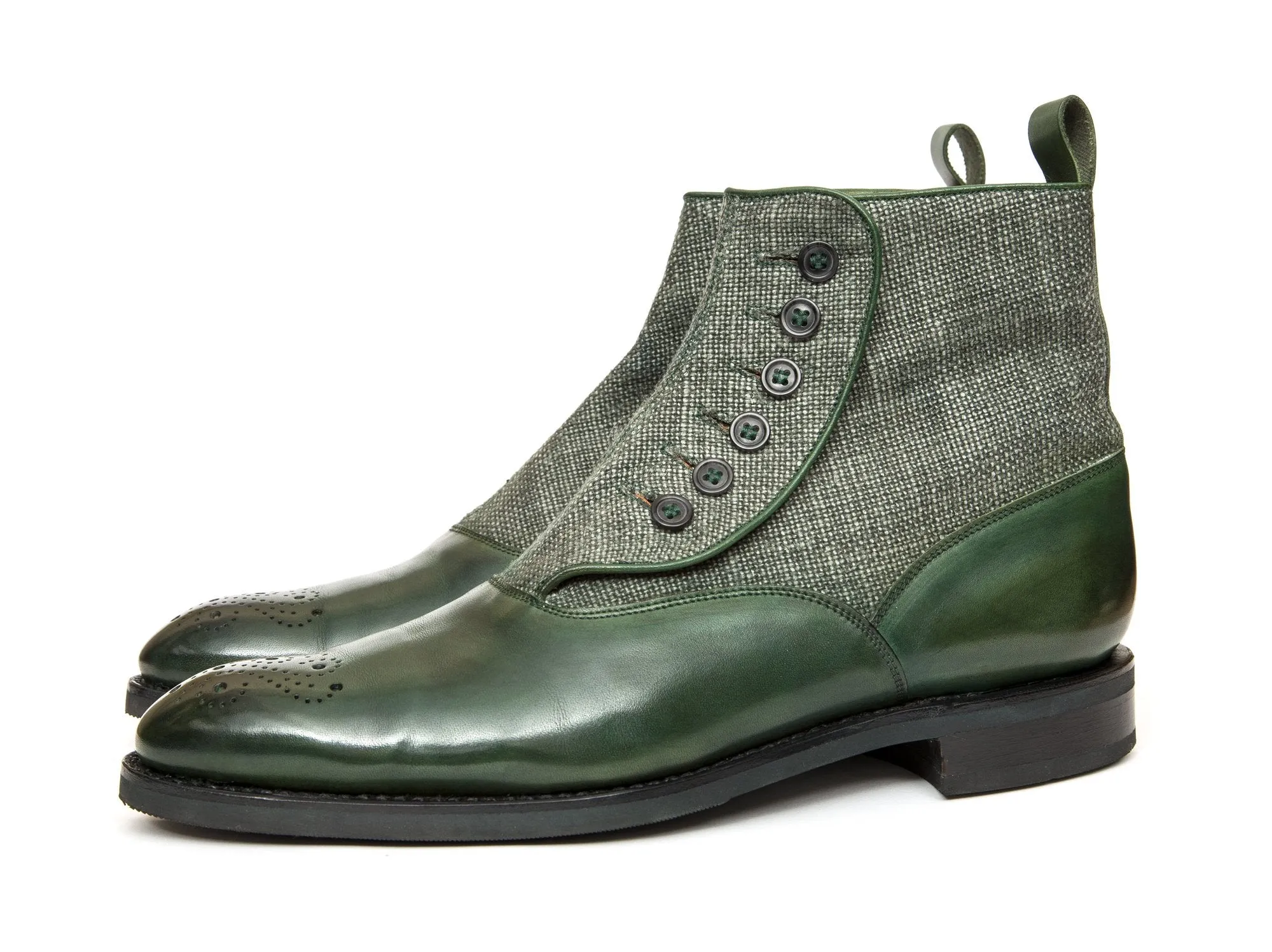 Westlake - MTO - Forest Green Calf / Military Canvas - NGT Last - City Rubber Sole