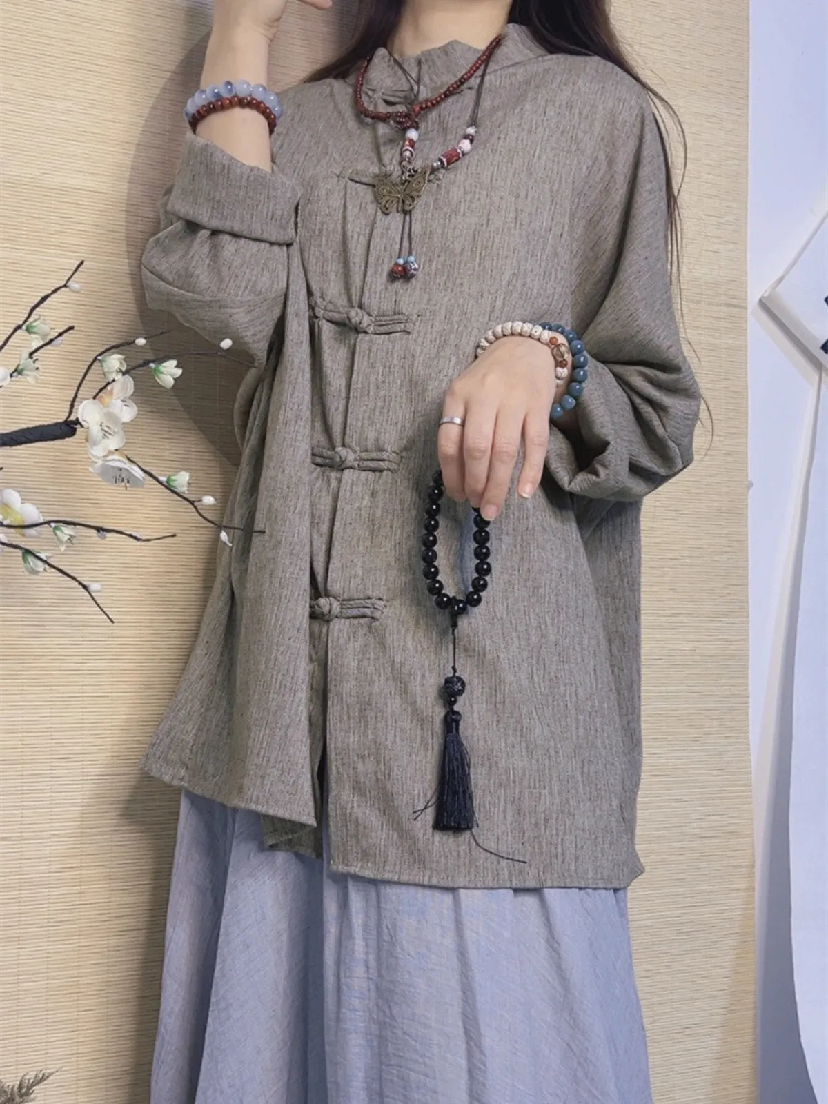 WLS Japanese Style Linen Loose Shirt