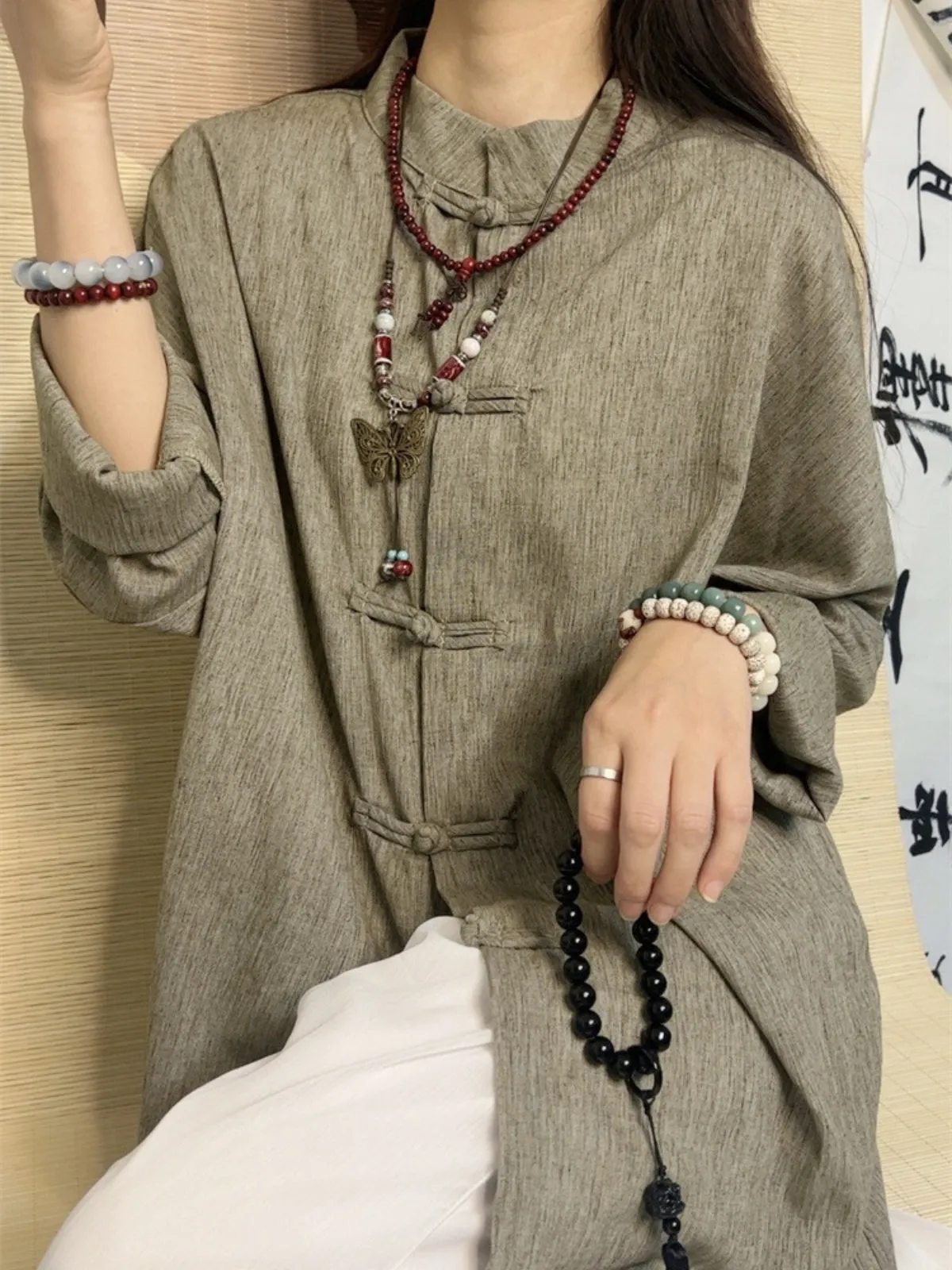 WLS Japanese Style Linen Loose Shirt