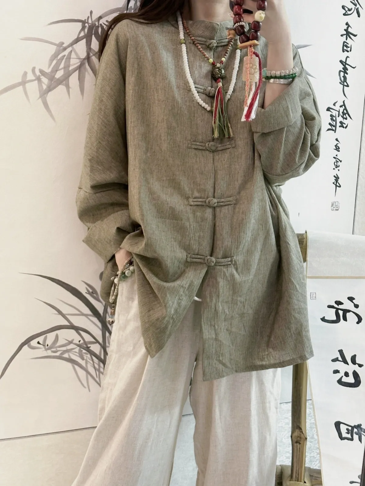 WLS Japanese Style Linen Loose Shirt