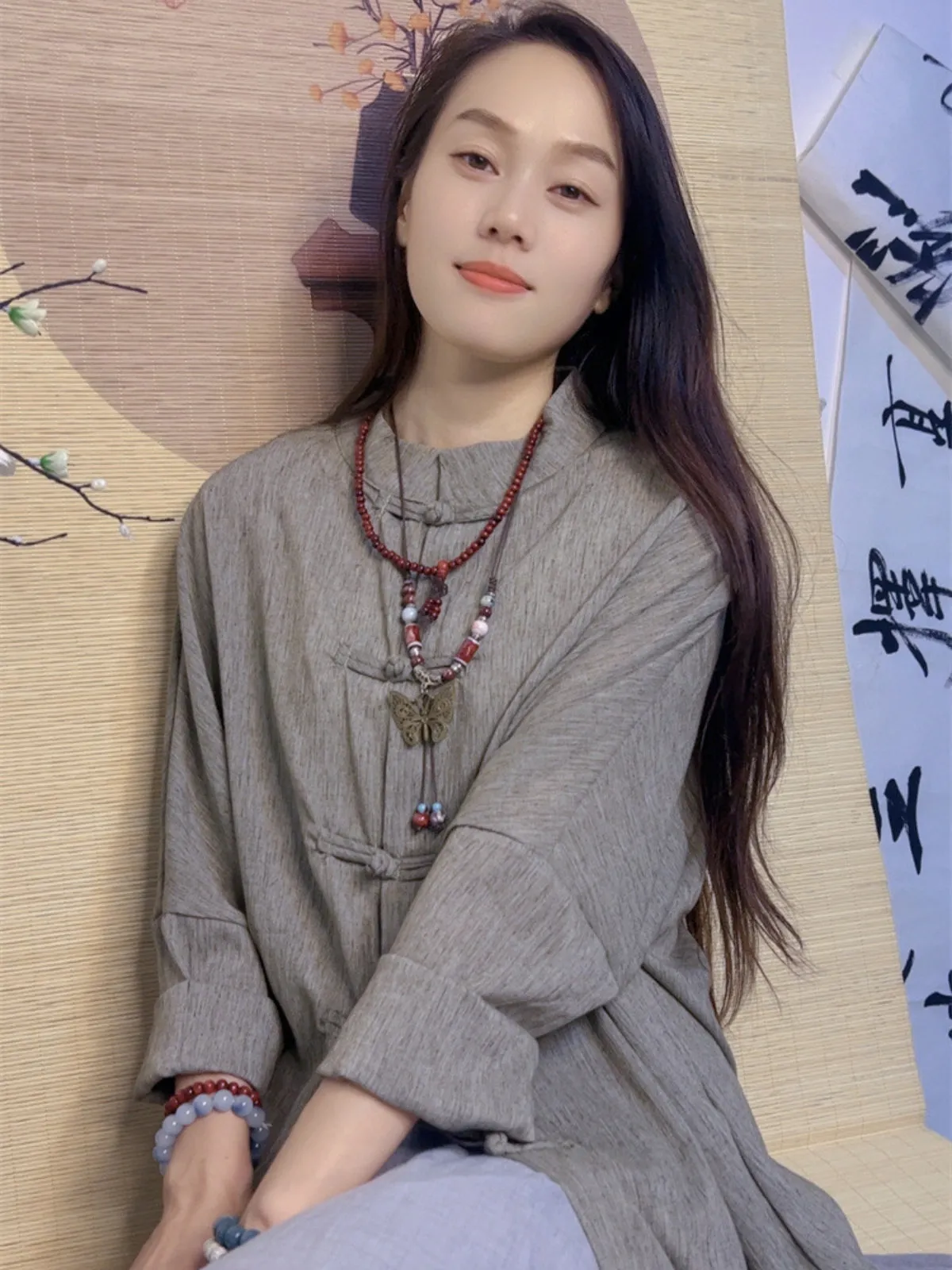 WLS Japanese Style Linen Loose Shirt